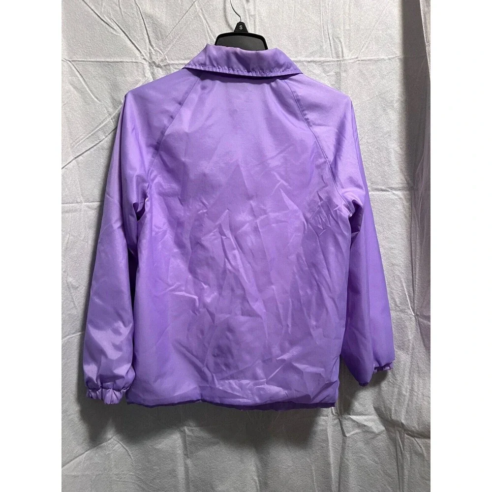 VTG Nylon‎ Coach Jacket Snap Front Lightweight Lavender Purple Small Egyptian